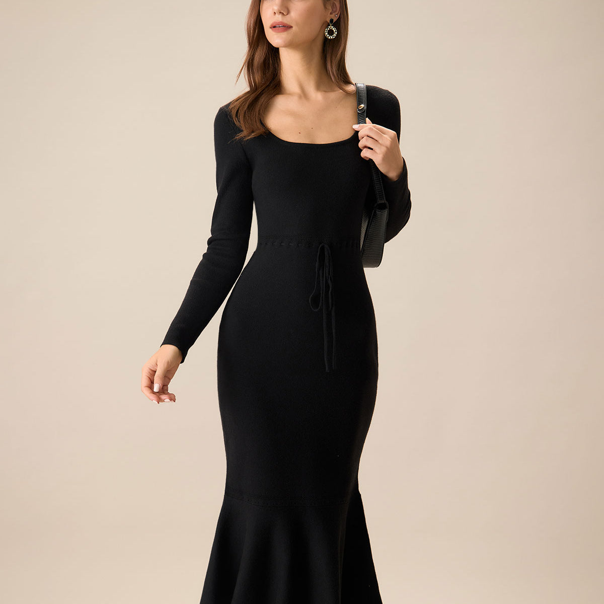 mermaid sweater dress MOTF PREMIUM SLIM FIT MERMAID HEM SWEATER DRESS