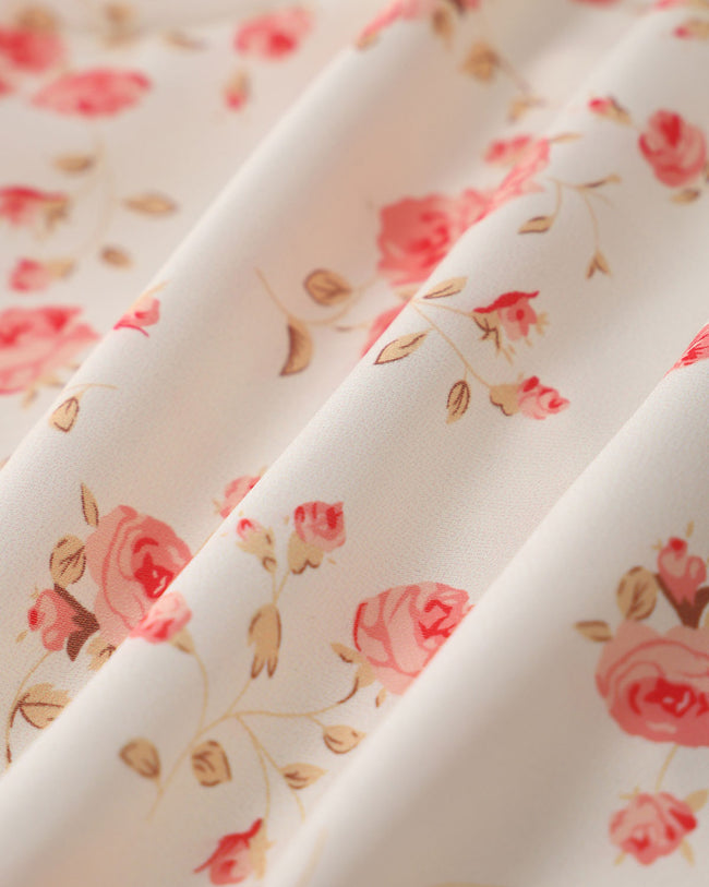 Pink Floral Cropped Cami Top