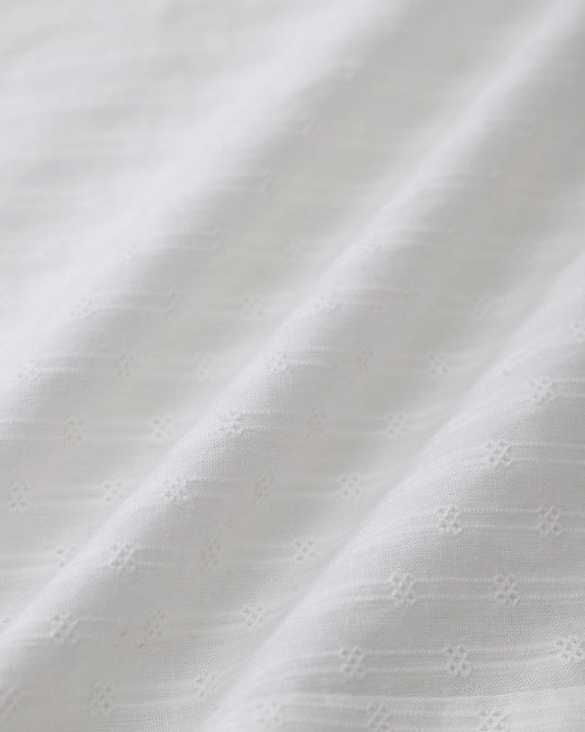 White Embroidery Puffed Sleeve Maxi Dress