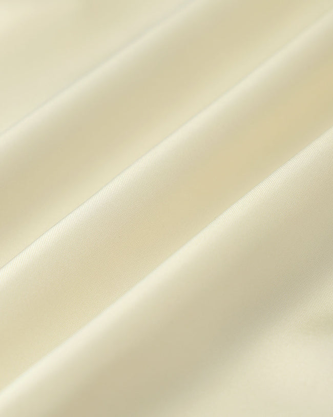 Yellow Square Neck Ruffle Satin Midi Dress