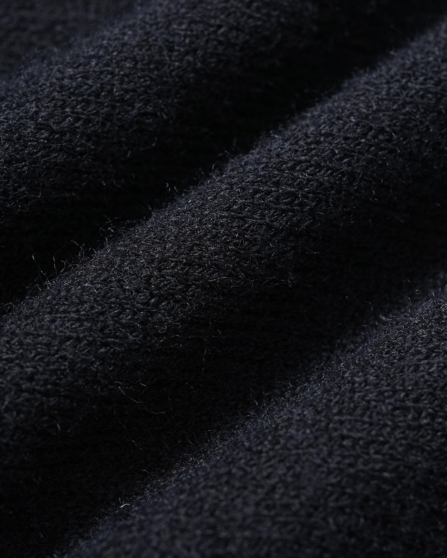 Black Round Neck Knit Cardigan