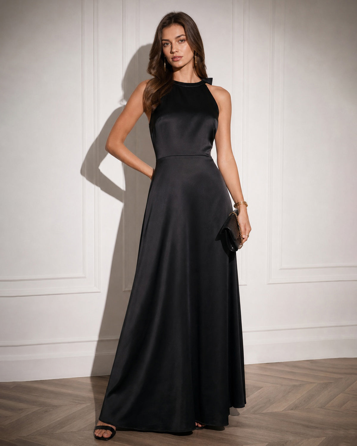 The Halter Neck Backless Maxi Dress - RIHOAS