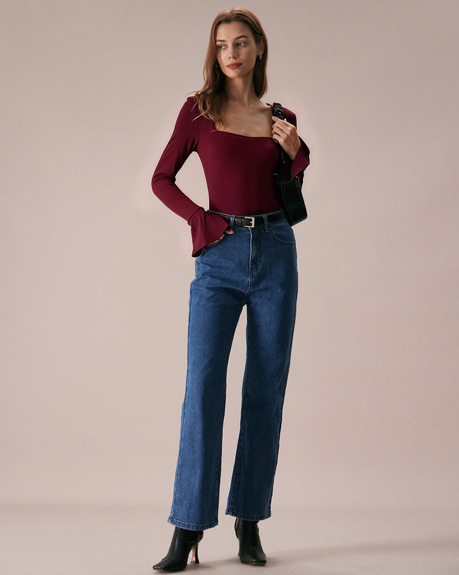 Women Knitted Acrylic Tees Tops - RIHOAS