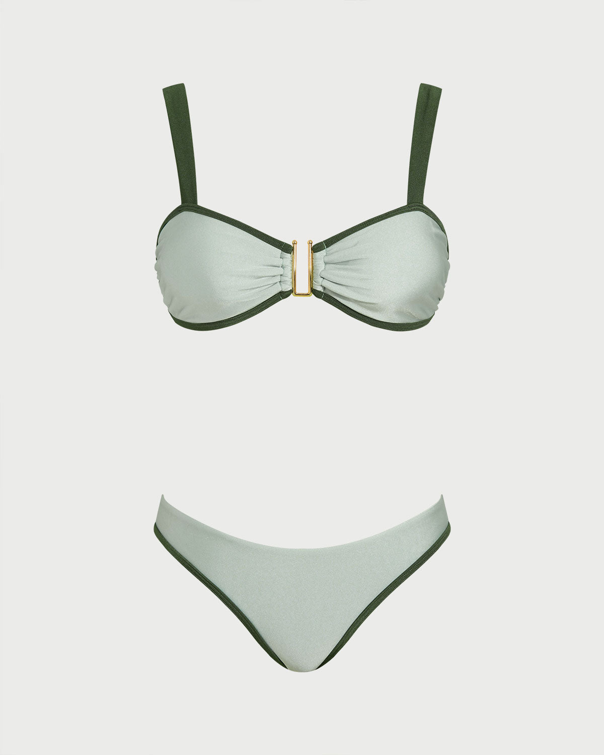 Women Knitted Nylon Bikini Sets Green Bikinis - RIHOAS