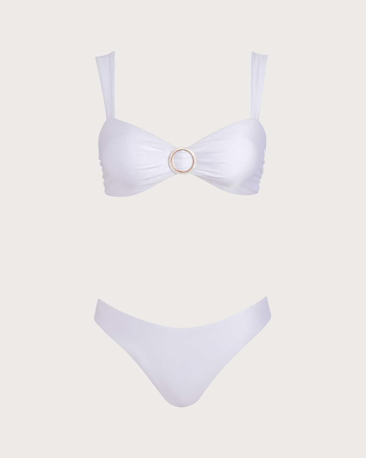 Women Knitted Nylon Blended Bikini Sets White Bikinis - RIHOAS