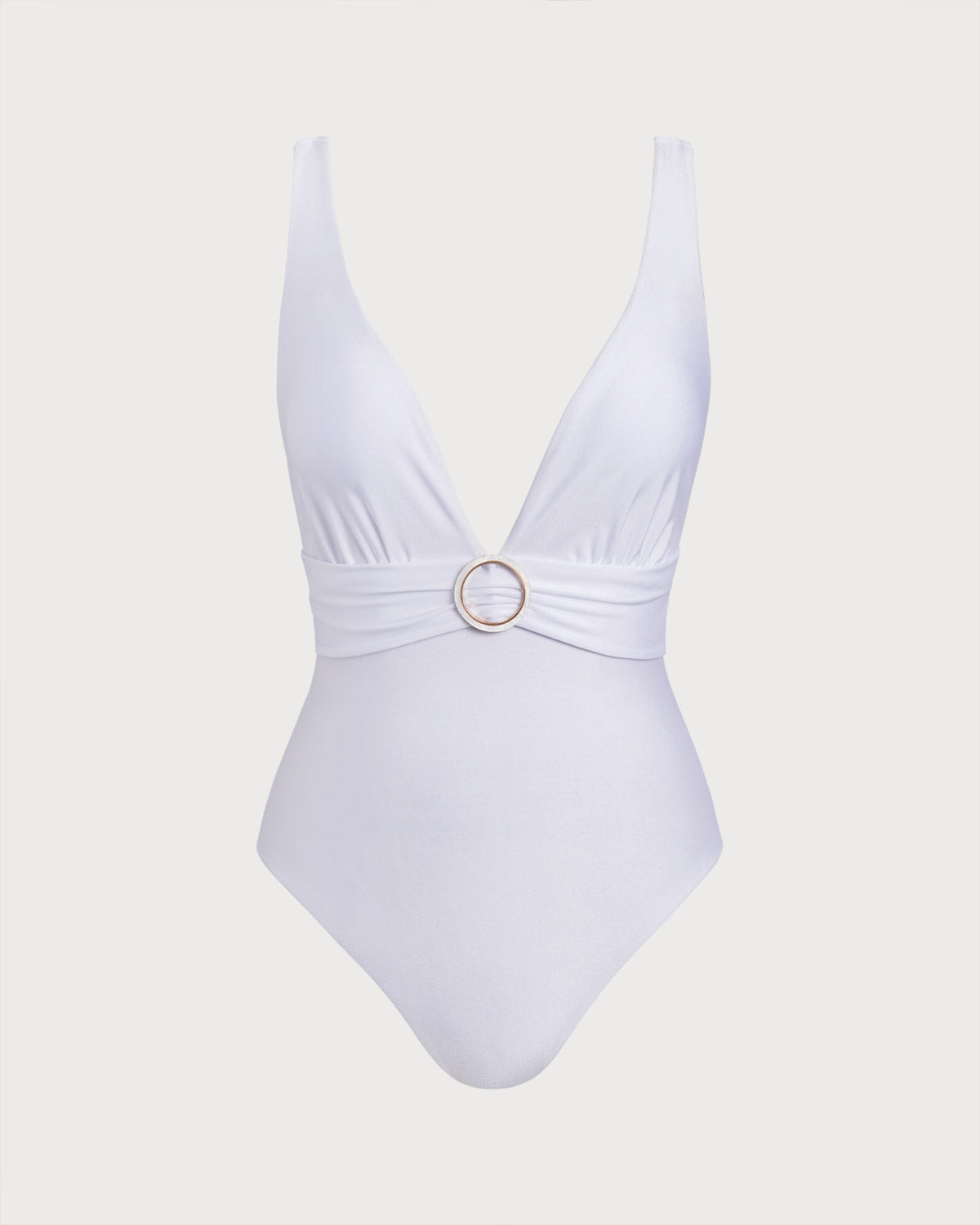 Women Knitted Nylon Blended One-Pieces White One-Pieces - RIHOAS