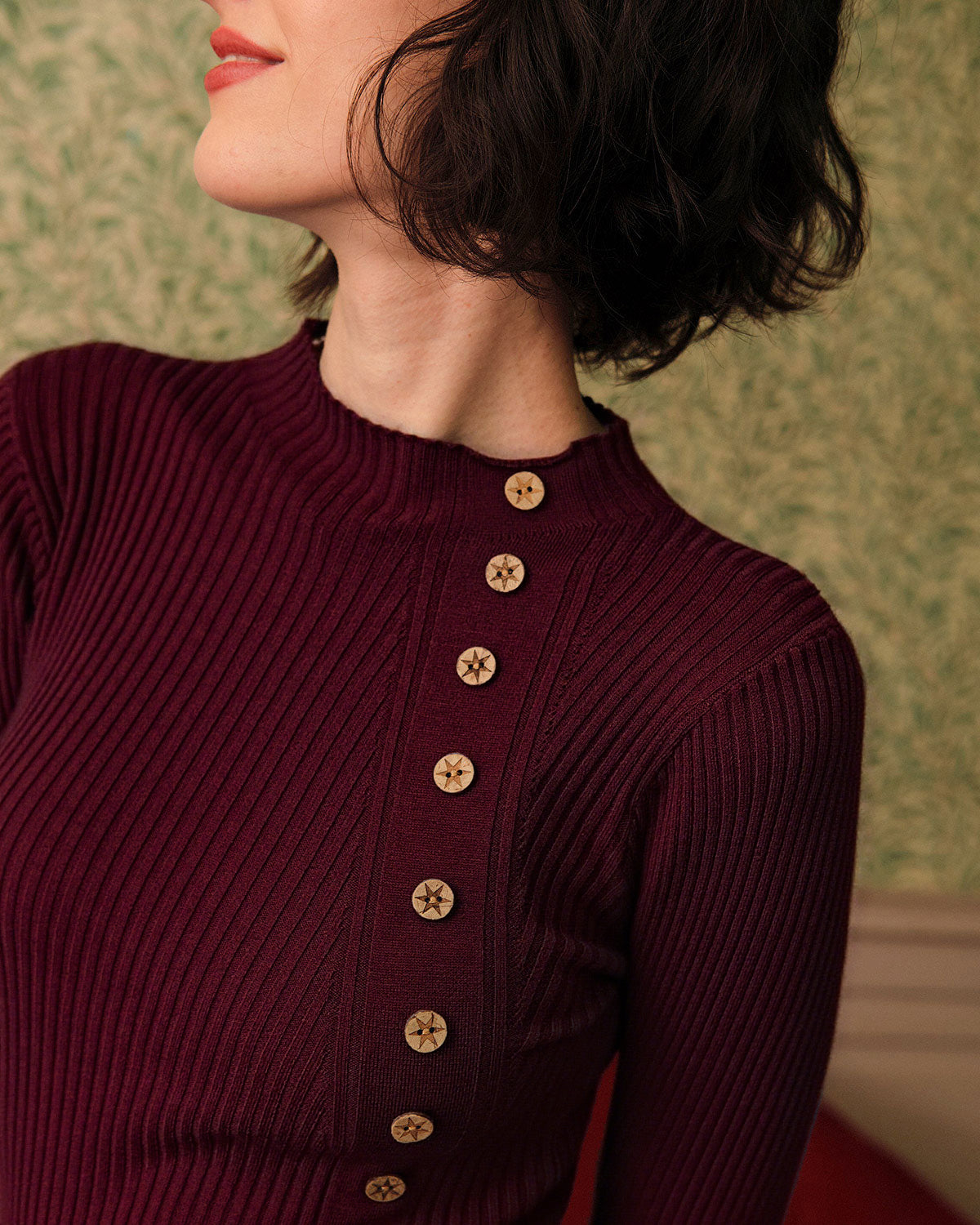 Women Knitted Polyester acrylic blended Sweaters Tops - RIHOAS