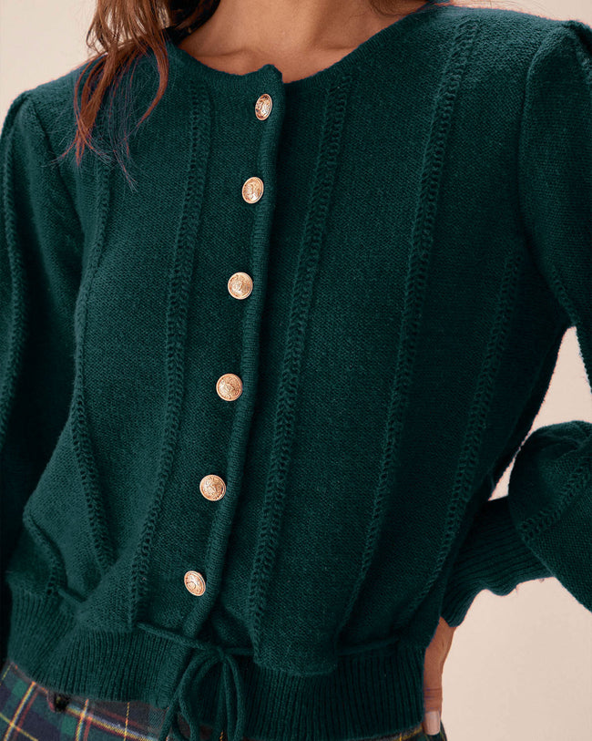 Women Knitted Polyester Cardigans Tops - RIHOAS