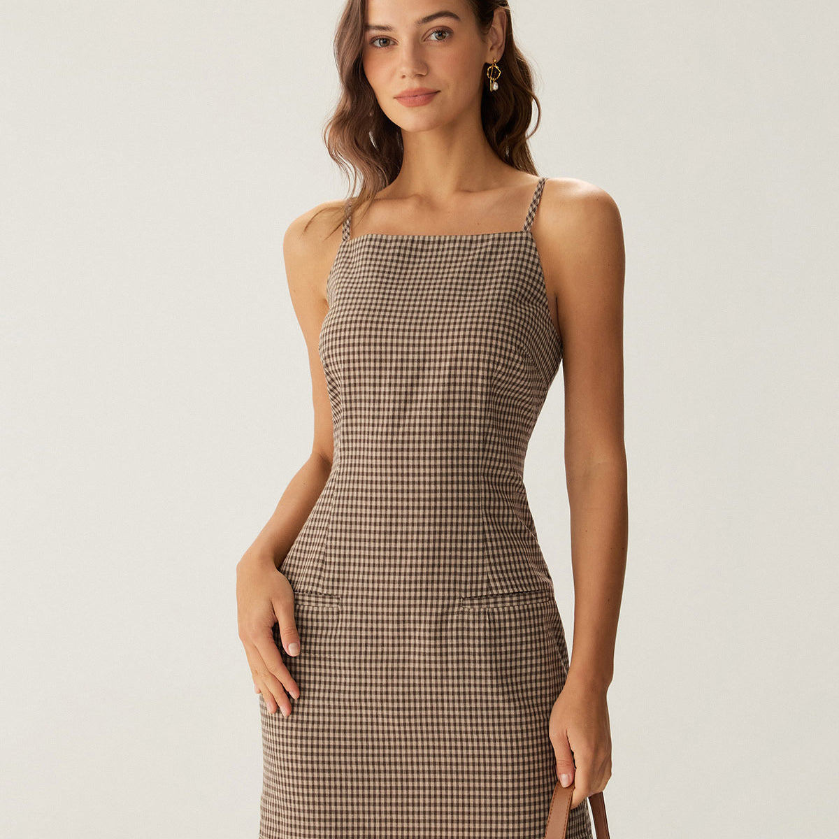 caroline constas brown gingham dress Caroline Constas | Dresses | New Caroline Constas Brown And White Gingham Mini Shift Dress