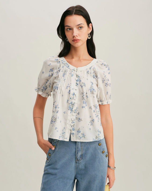 Women Woven Polyester Blouses Tops - RIHOAS