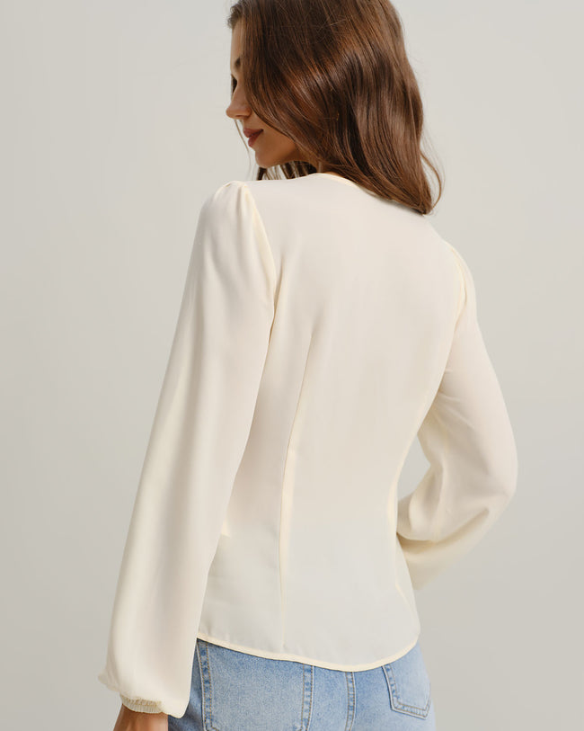 Women Woven Polyester Blouses Tops - RIHOAS