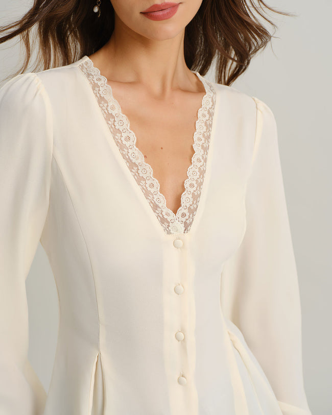 Women Woven Polyester Blouses Tops - RIHOAS