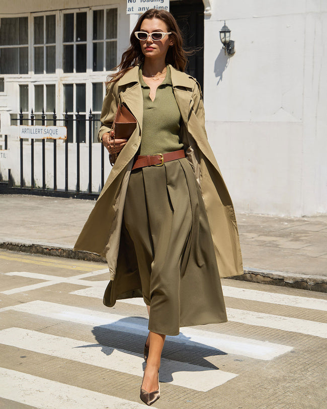 Women Woven Polyester cotton blended Skirts Bottoms - RIHOAS