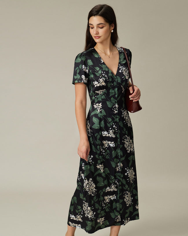 Women Woven Polyester Midi Dresses Dresses - RIHOAS