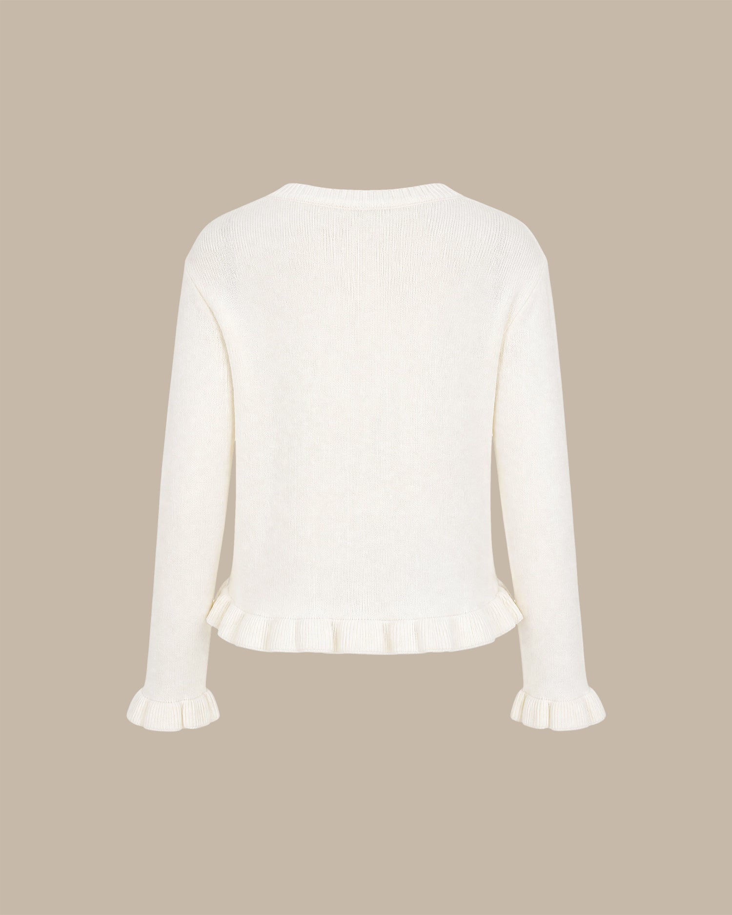 Off White Single Breasted Knit Cardigan 03