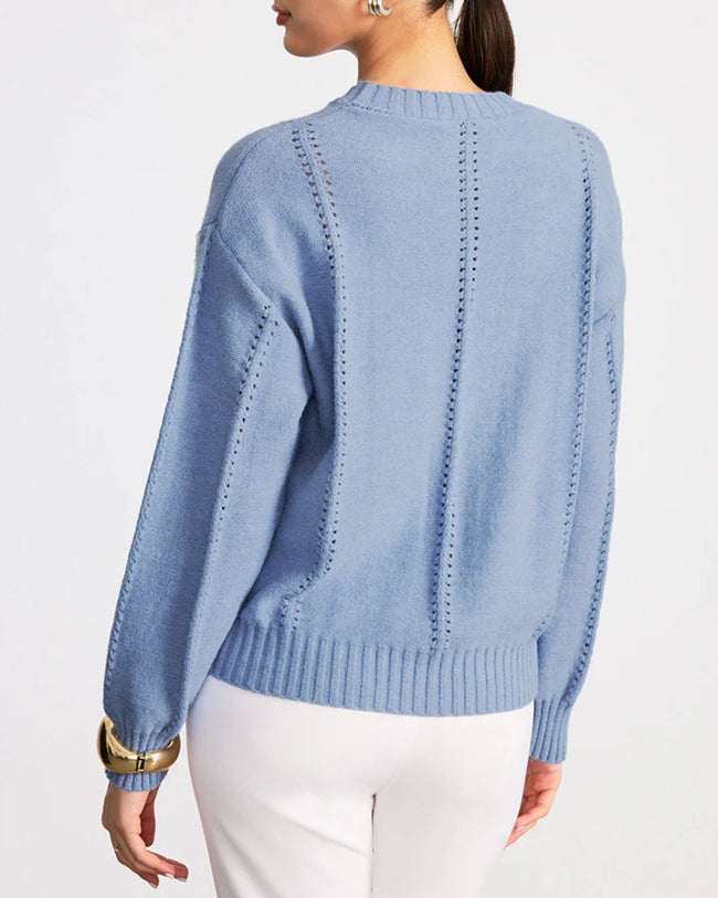 Women's Acrylic Knit Sweater Tops - RIHOAS