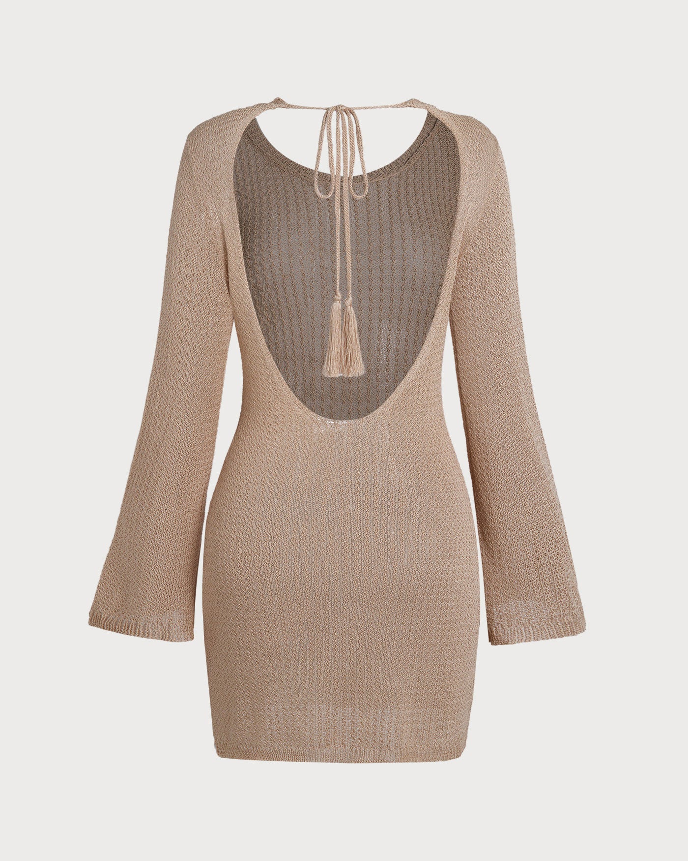 Women's Crocheted Backless Tie-up Cover-up Cover-ups - RIHOAS