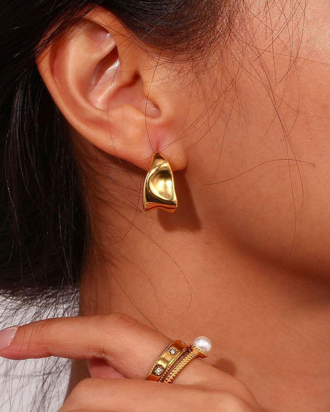Women's Earrings Gold Earrings - RIHOAS