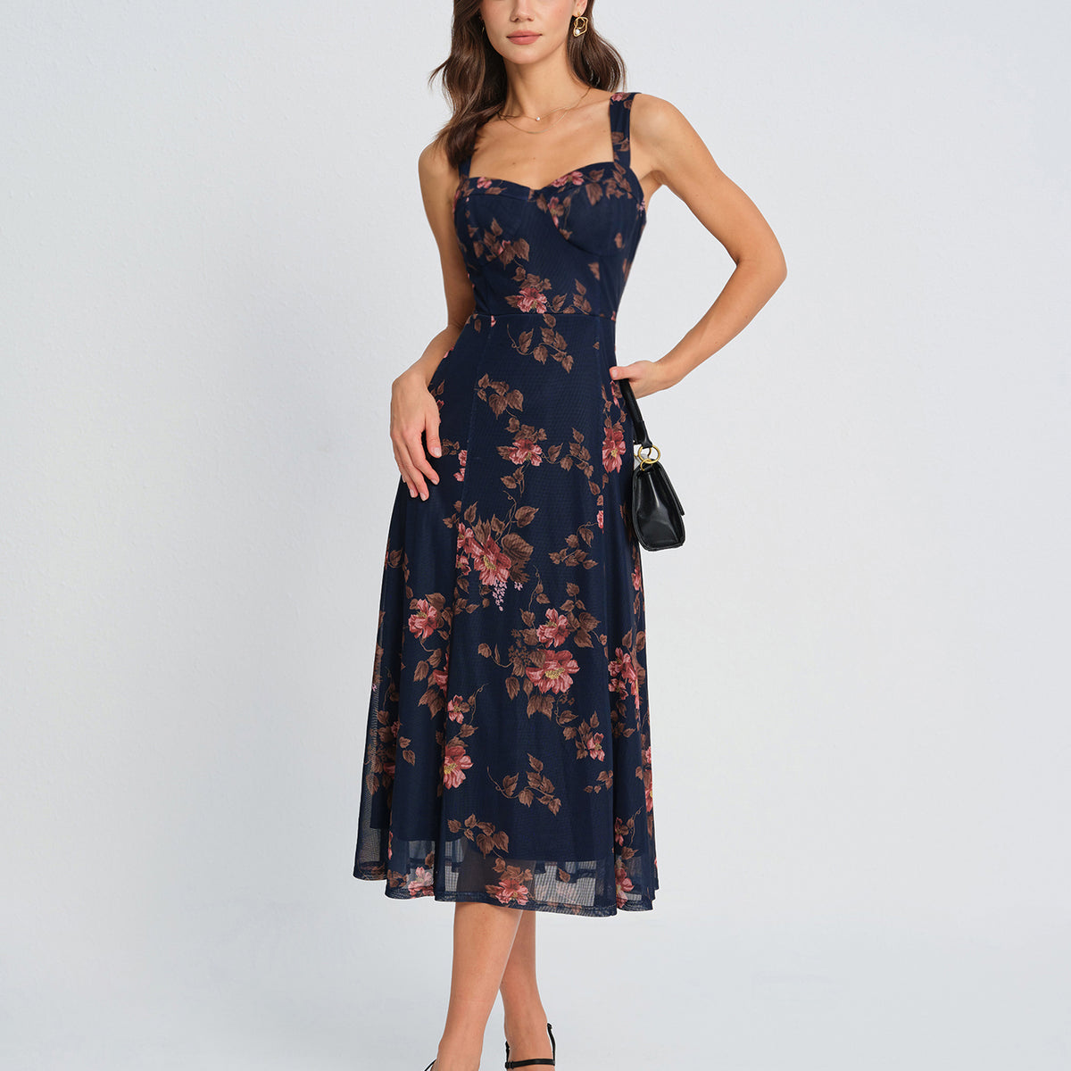 slip-on wrap midi jersey dress - blue folklore reviews Blue Lace Splicing Slip Midi Dress & Reviews - Blue - Dresses