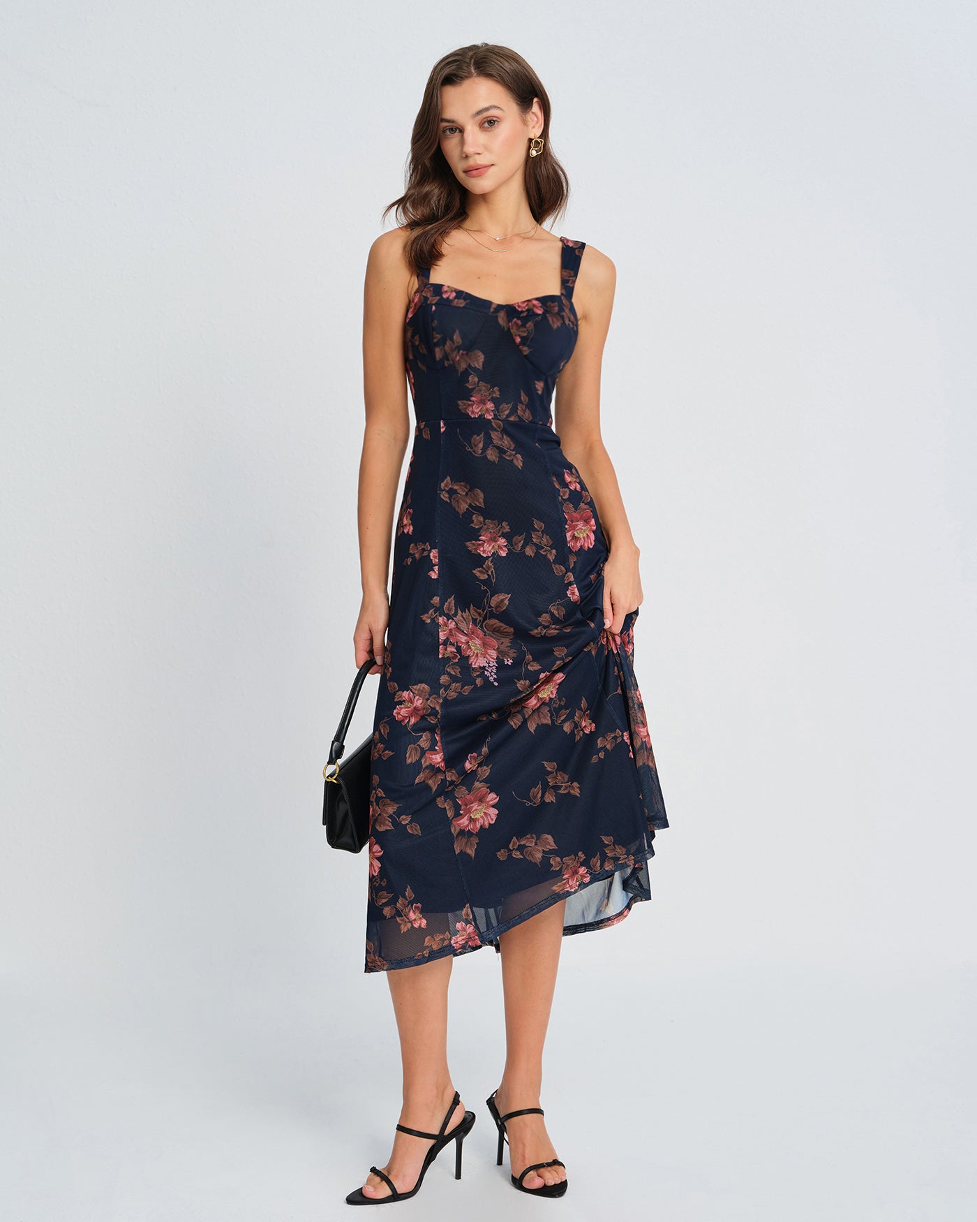 Women's Knit Polyester Midi Dress Dresses - RIHOAS