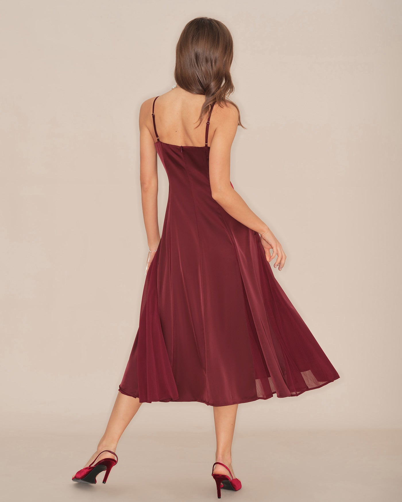 Women's Knit Polyester Midi Dress Dresses - RIHOAS