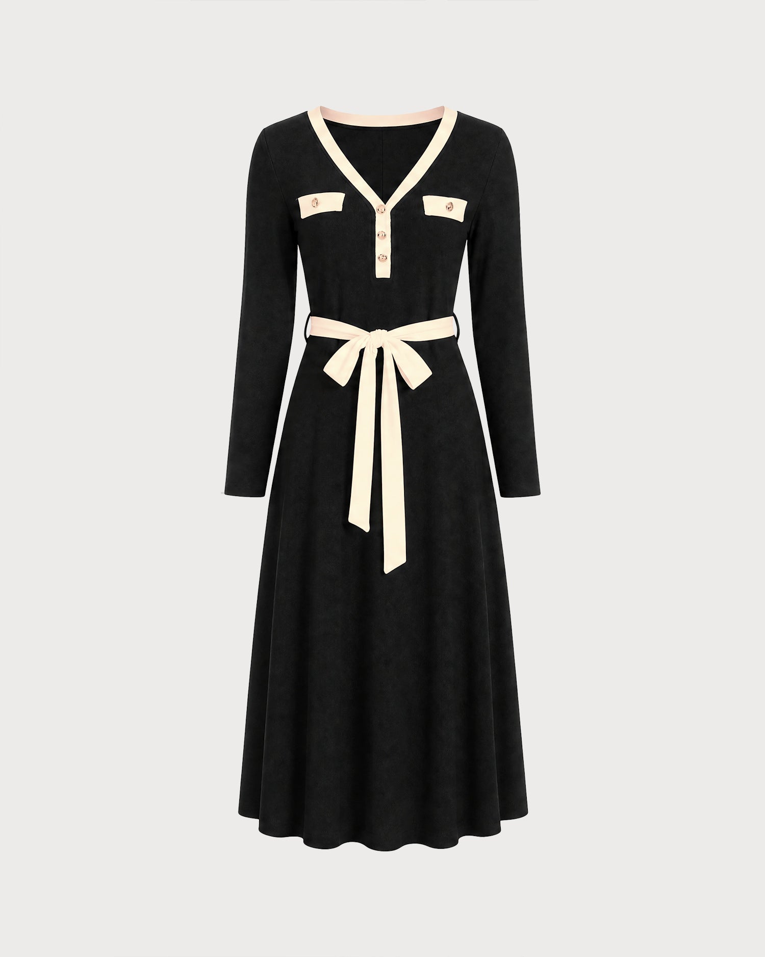 Women's Knit Polyester Midi Dress - RIHOAS - 03