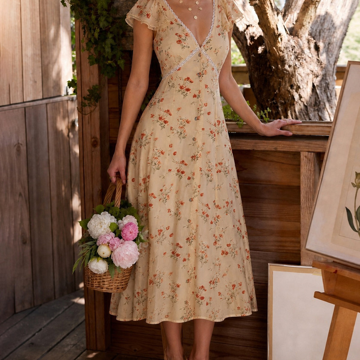 light blue floral formal dress Andrea & Leo A1332 Long - - Sleeveless A-Line Tulle Colour_CORNFLOWER BLUE Loragal Spaghetti Strap Cinch Size:12X Light Blue(For other colors