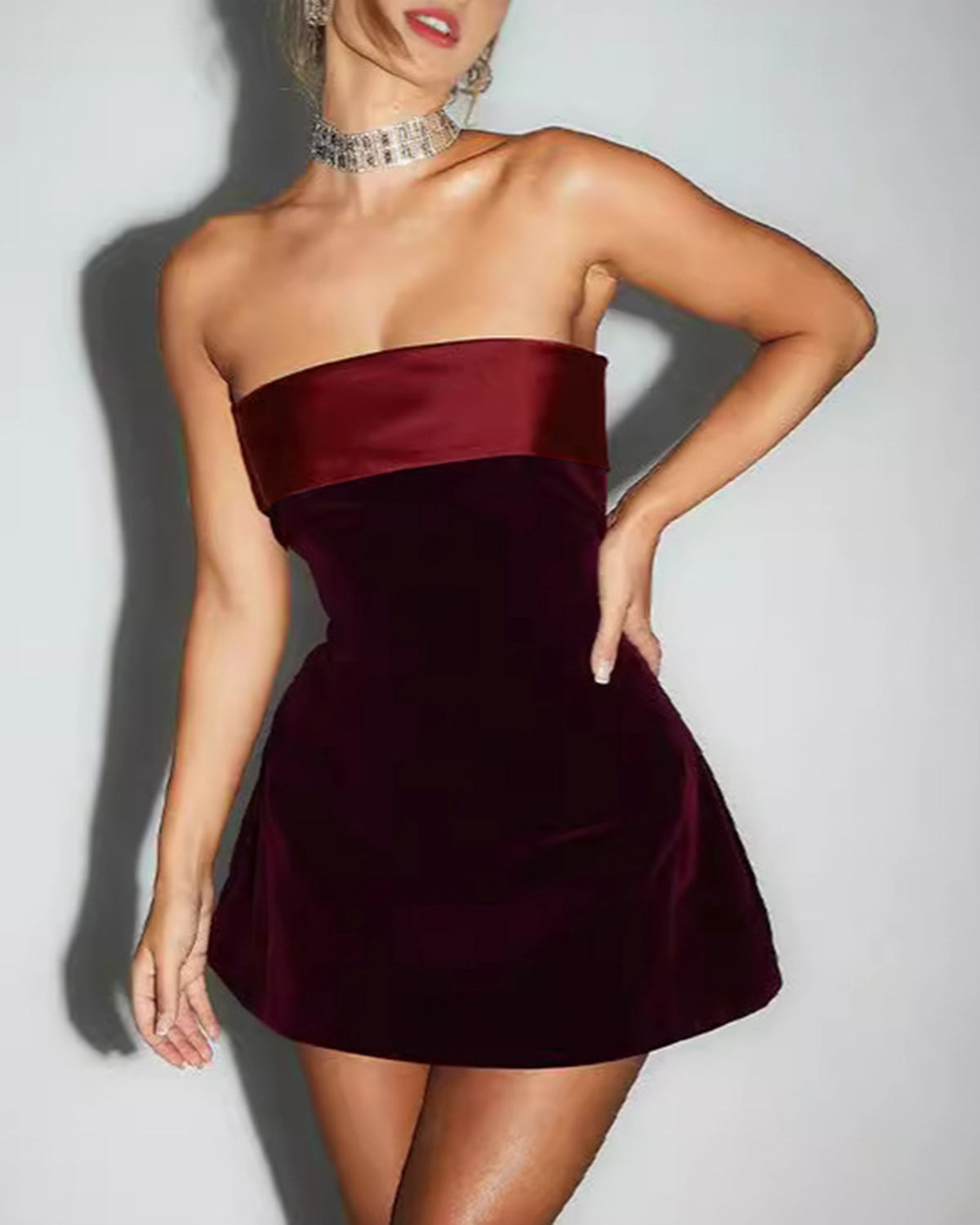 Women's Knit Polyester Mini Dress Dresses - RIHOAS