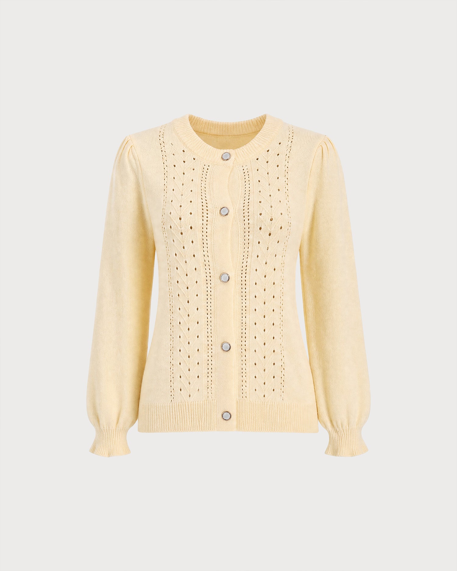 Women's Knitted Acrylic Cardigan Sweater - RIHOAS