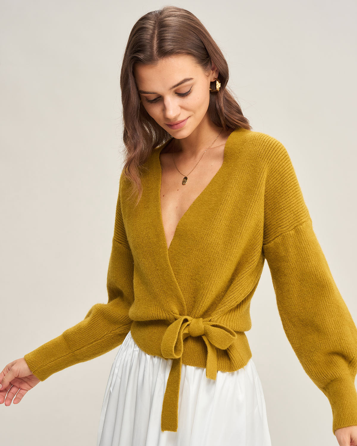 Women's Knitted Acrylic Cardigan Tops - RIHOAS
