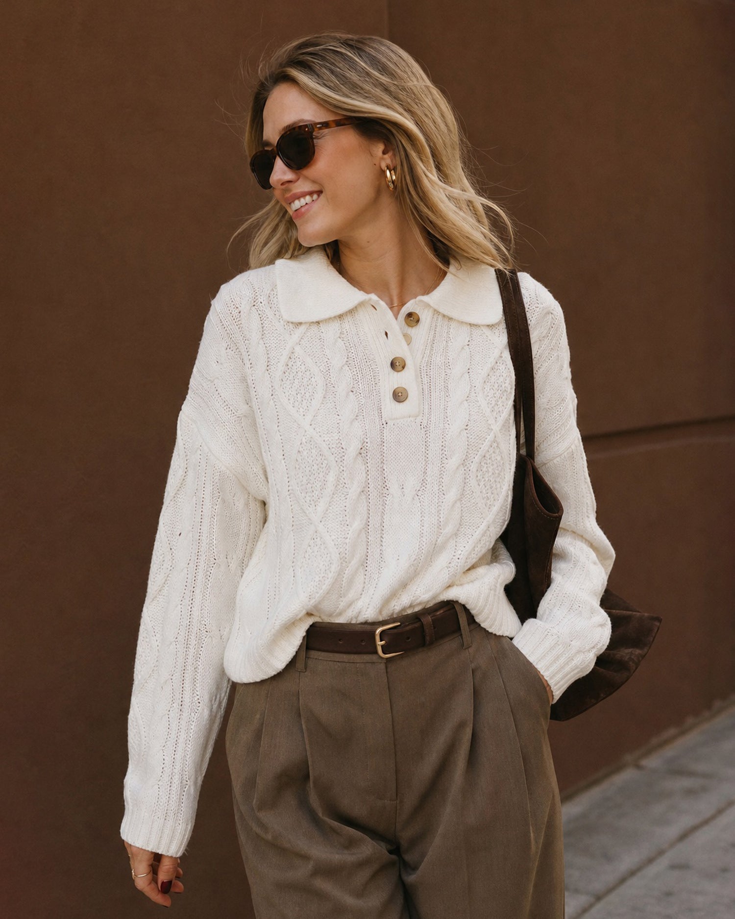 Women's Knitted Acrylic Sweater - RIHOAS