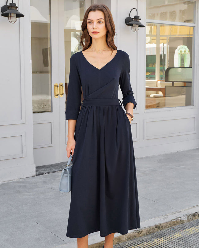 Women's Knitted Cotton Maxi Dress Dresses - RIHOAS