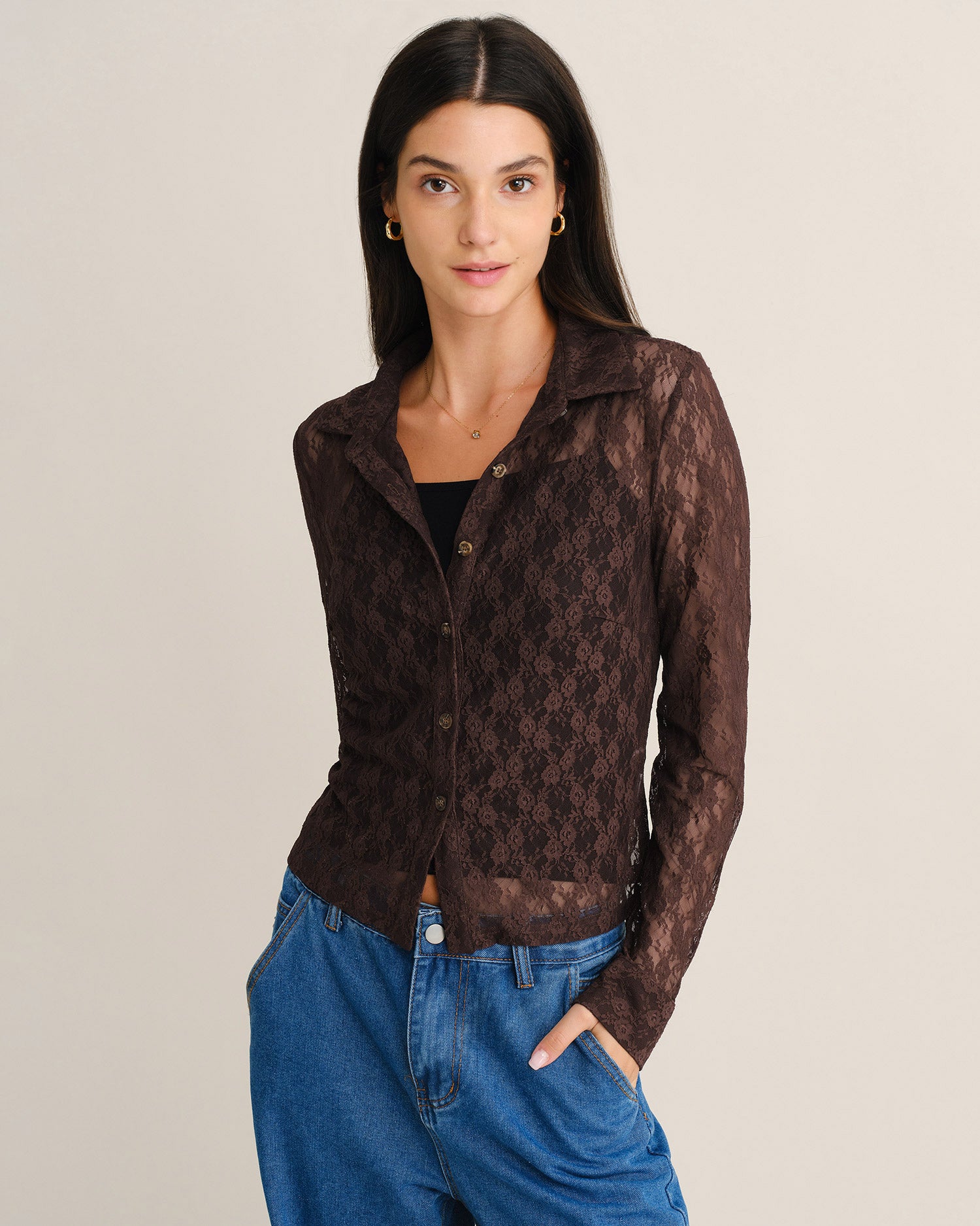 Women's Knitted Nylon Blouses - RIHOAS - 04