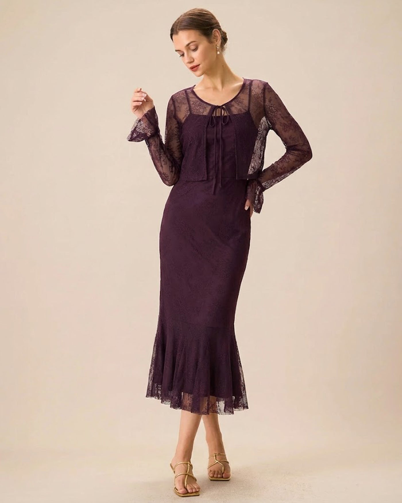 Women's Knitted Nylon Midi Dress Dresses - RIHOAS