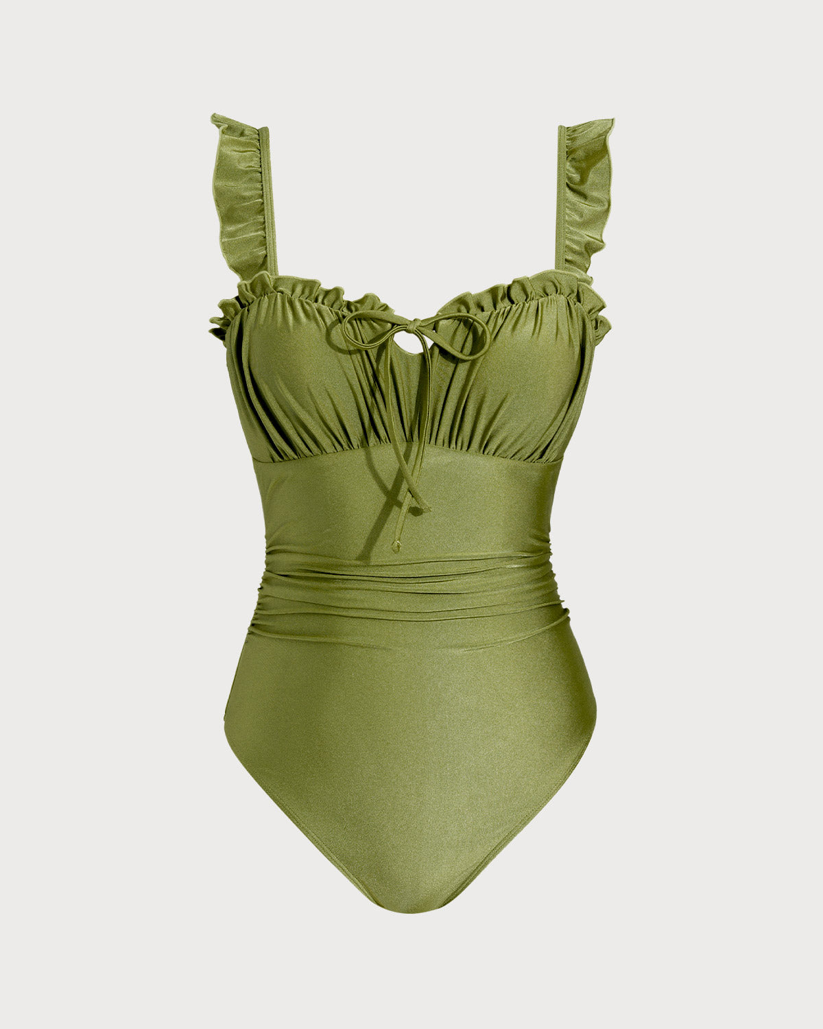 Women's Knitted Nylon One-Pieces Green One-Pieces - RIHOAS