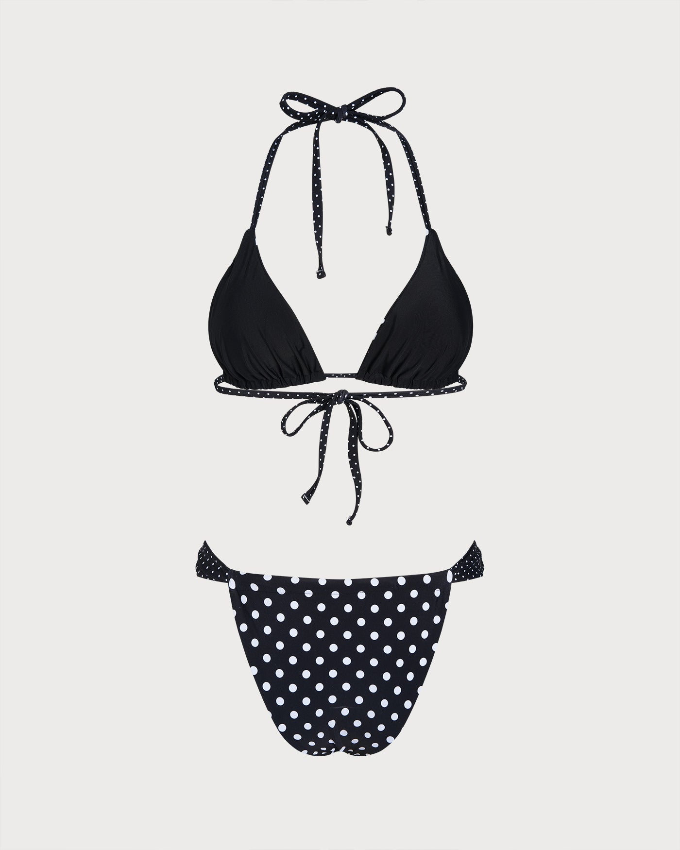 Women's Knitted Nylon Polka Dot Bikini Set Bikinis - RIHOAS