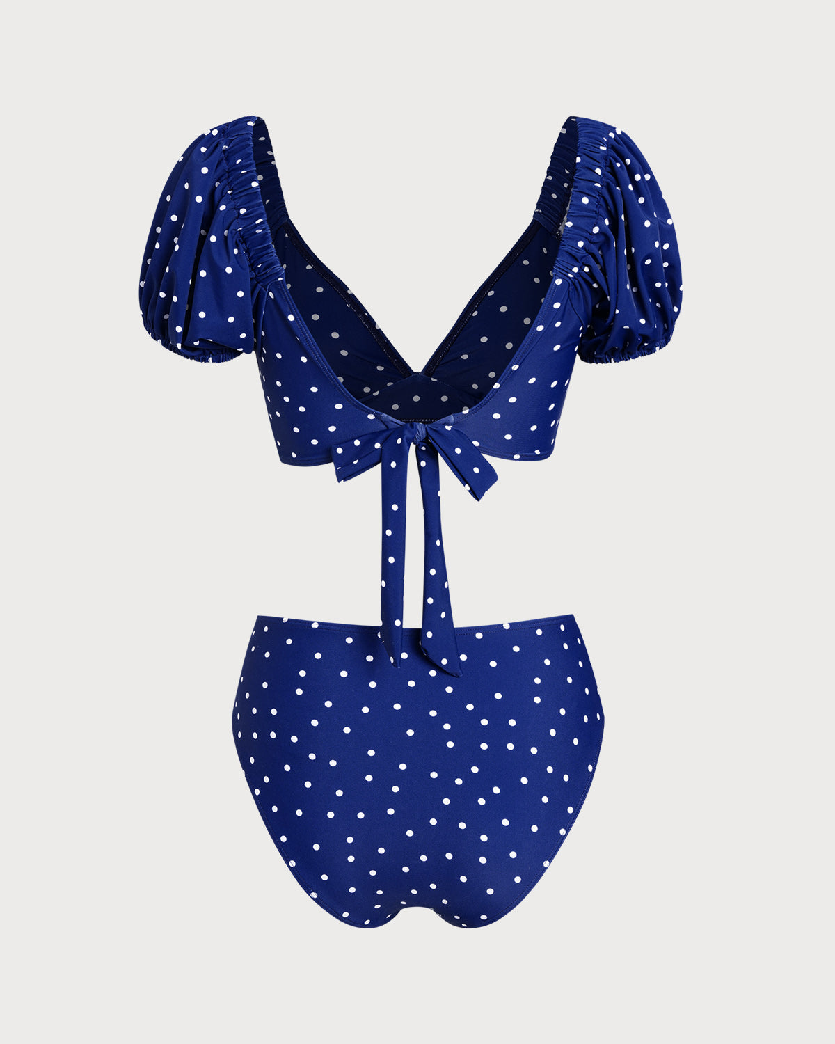 Women's Knitted Nylon Puff Sleeve Bikini Set Bikinis - RIHOAS