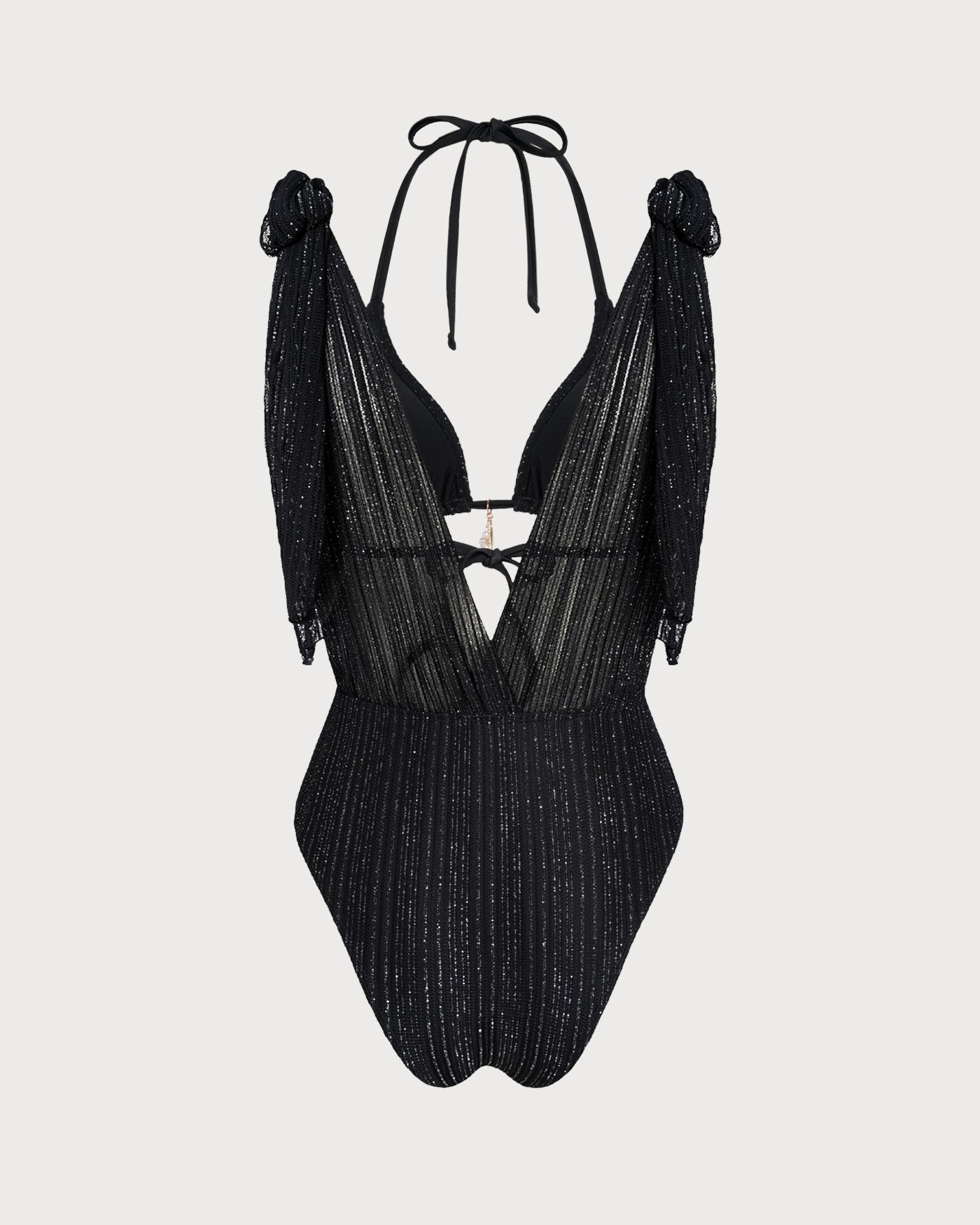 Women's Knitted Nylon Silver Thread Bikini Set Bikinis - RIHOAS