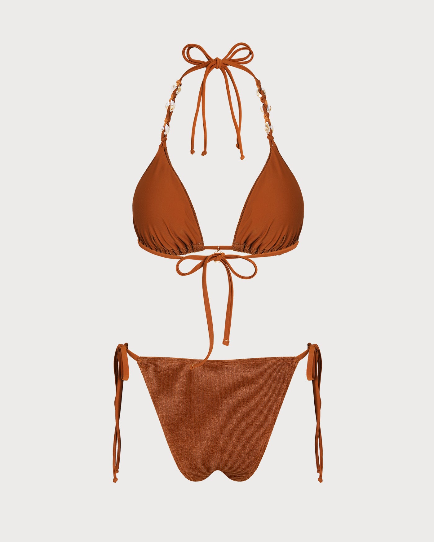 Women's Knitted Nylon Trim Bikini Set Bikinis - RIHOAS
