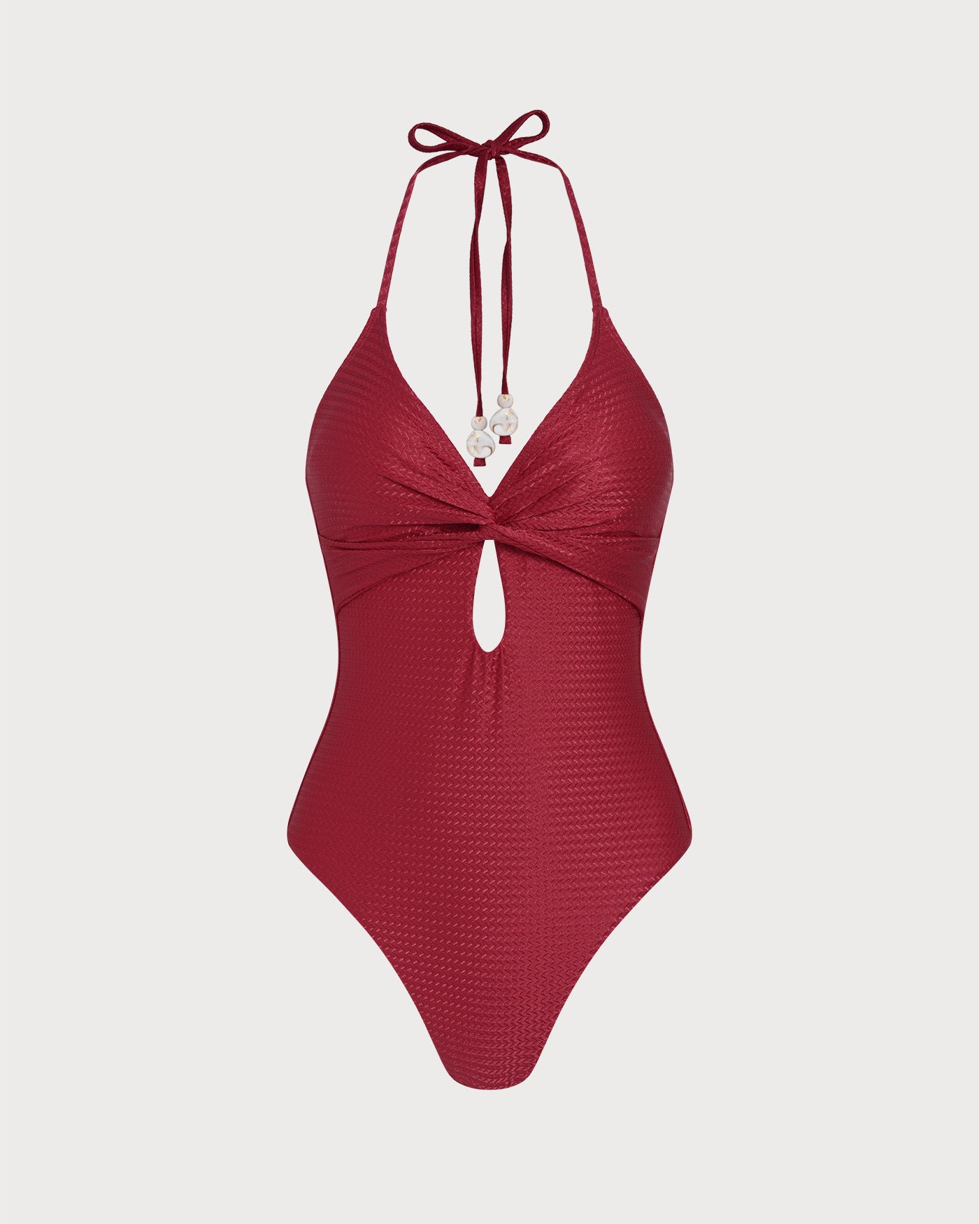 Women's Knitted Nylon Trim One-Piece Swimsuit One-Pieces - RIHOAS
