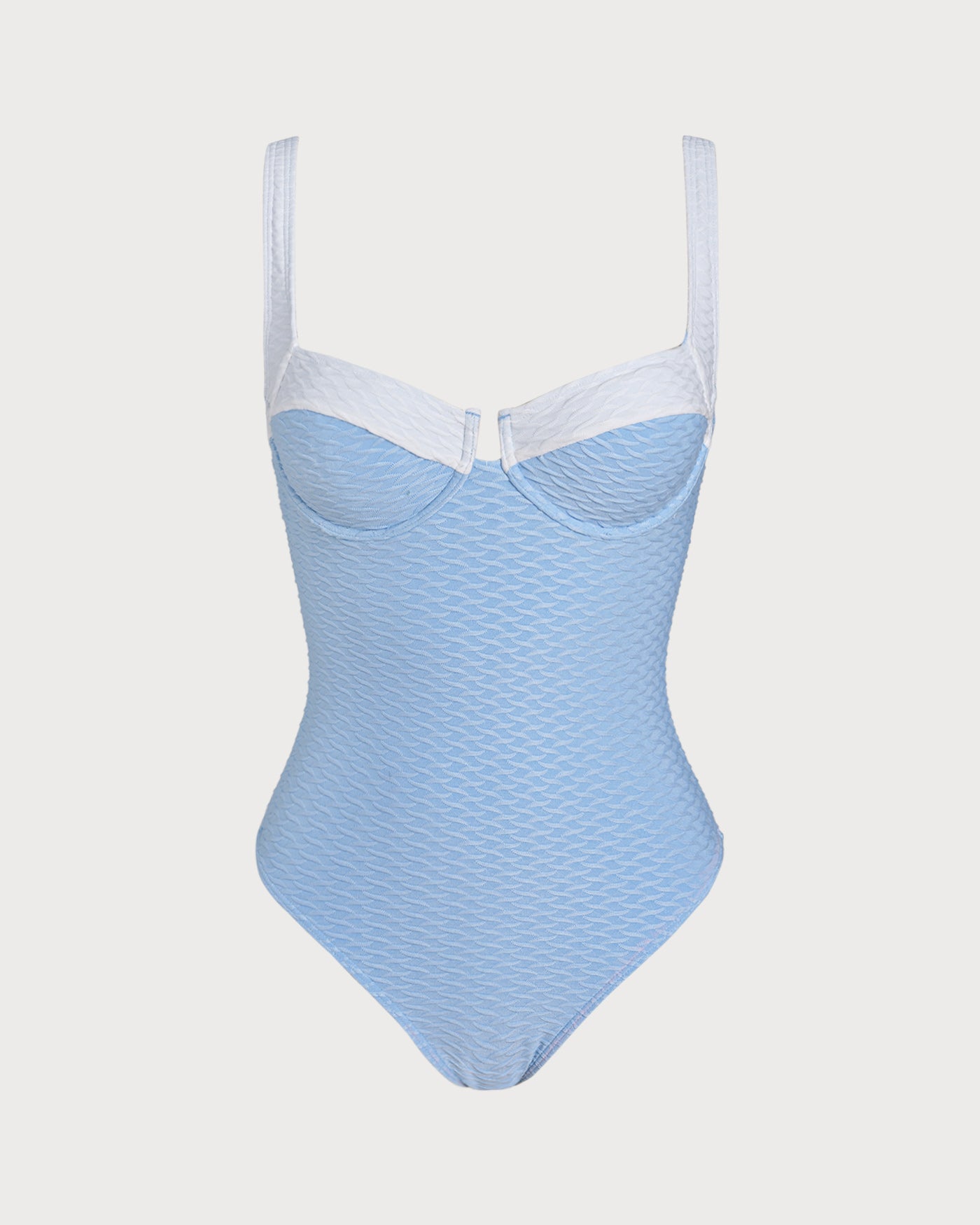 Women's Knitted Polyester Color Block One-Piece Swimsuit One-Pieces - RIHOAS