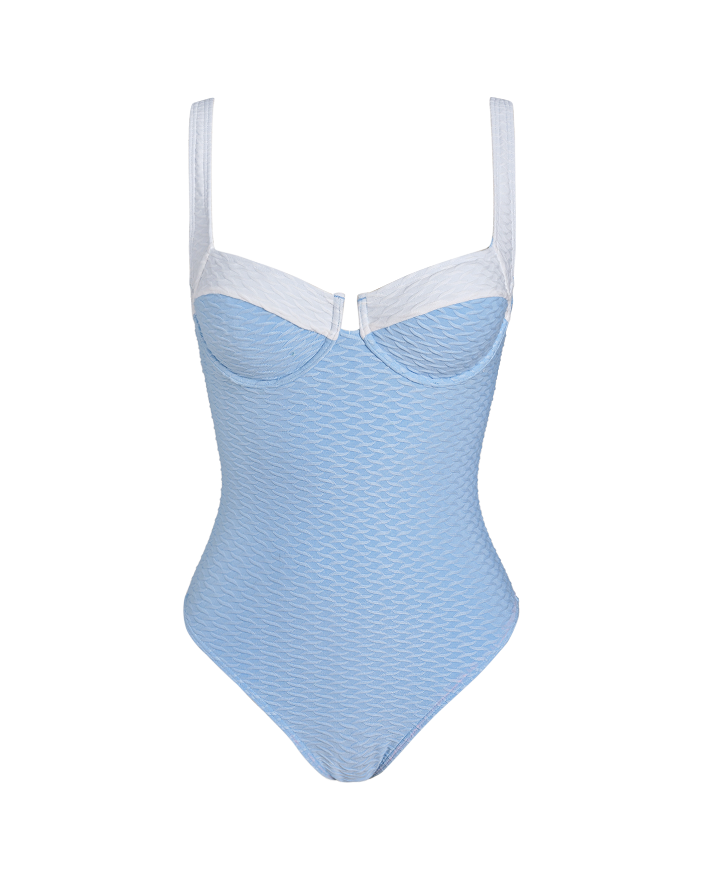Women's Knitted Polyester Color Block One-Piece Swimsuit One-Pieces - RIHOAS
