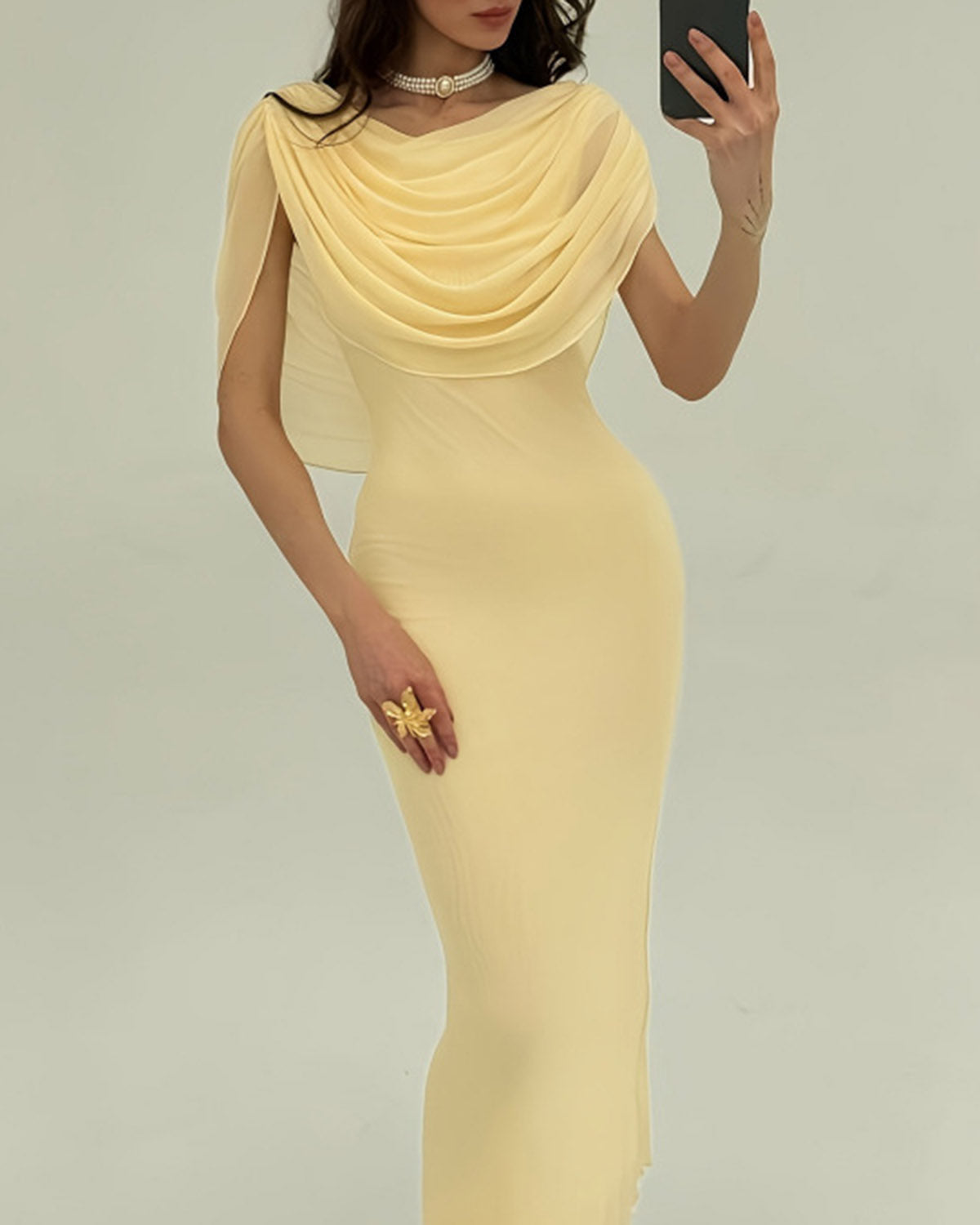Women's Knitted Polyester Maxi Dress Dresses - RIHOAS