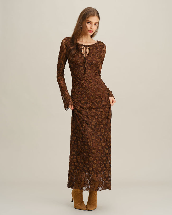 Women's Knitted Polyester Maxi Dresses Dresses - RIHOAS