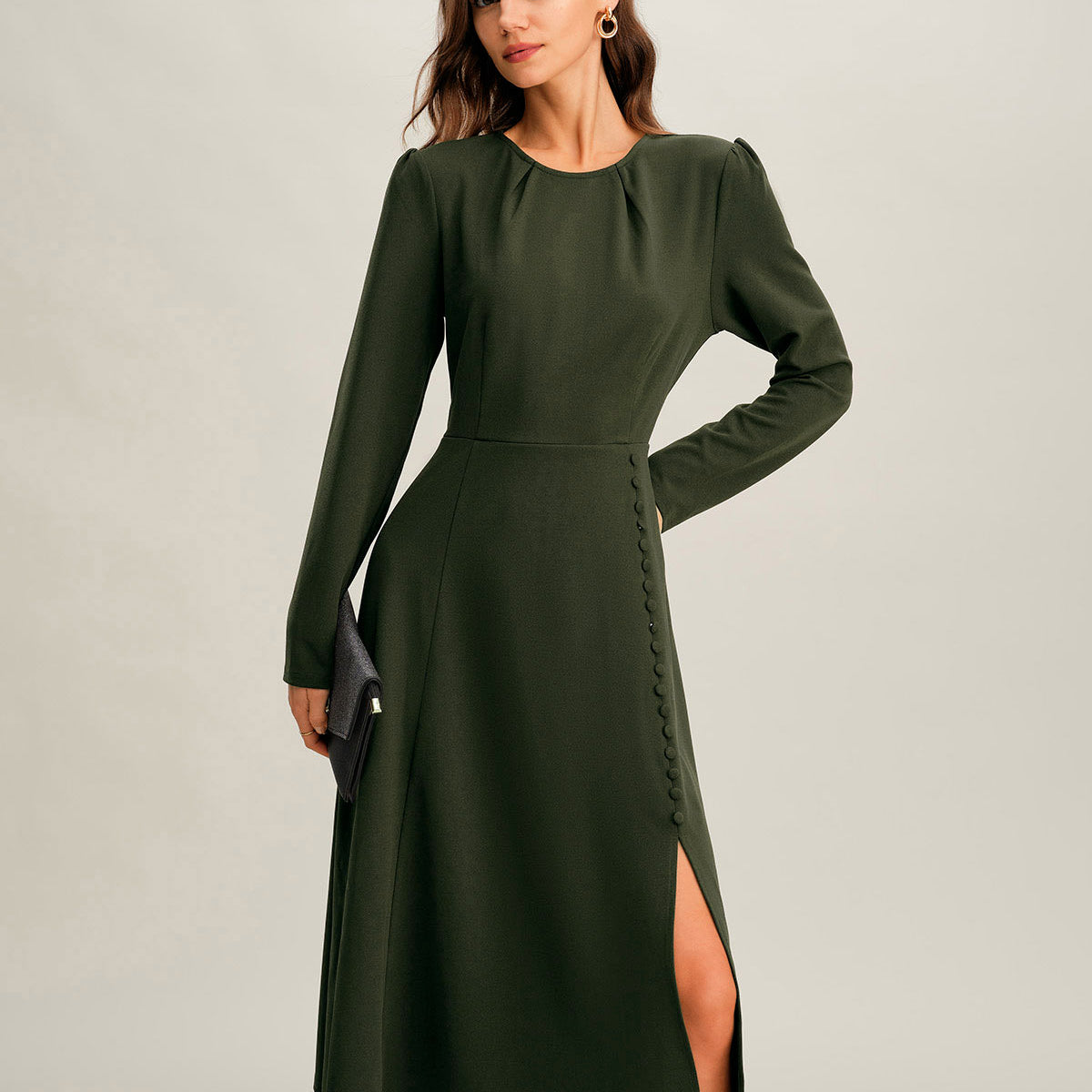 rihoas green dress Ruched A-Line Slit Midi & Reviews - Green - Dresses bodycode_L1712 and dries fast Anniversary Skins Showcase! 9 COLOR:PURE WHITE