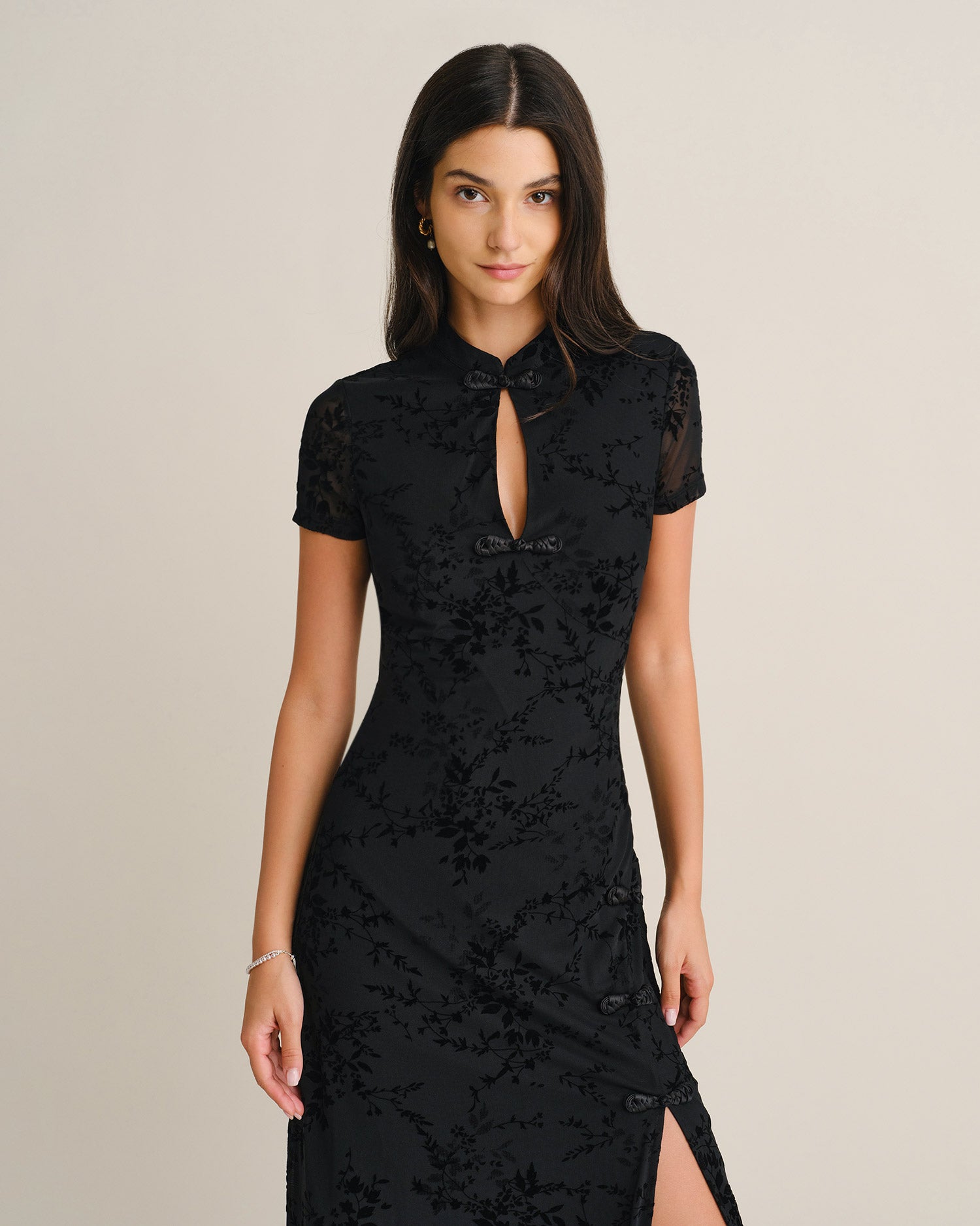 Women's Knitted Polyester Midi Dresses - RIHOAS - 03