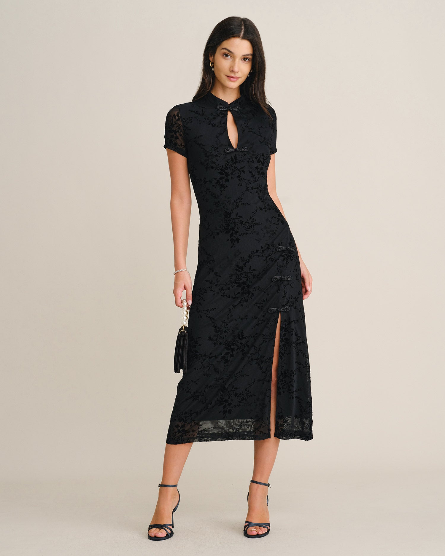Women's Knitted Polyester Midi Dresses - RIHOAS - 01