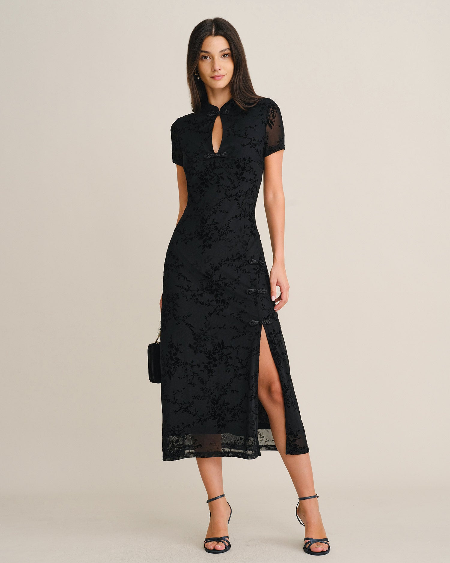 Women's Knitted Polyester Midi Dresses - RIHOAS - 02