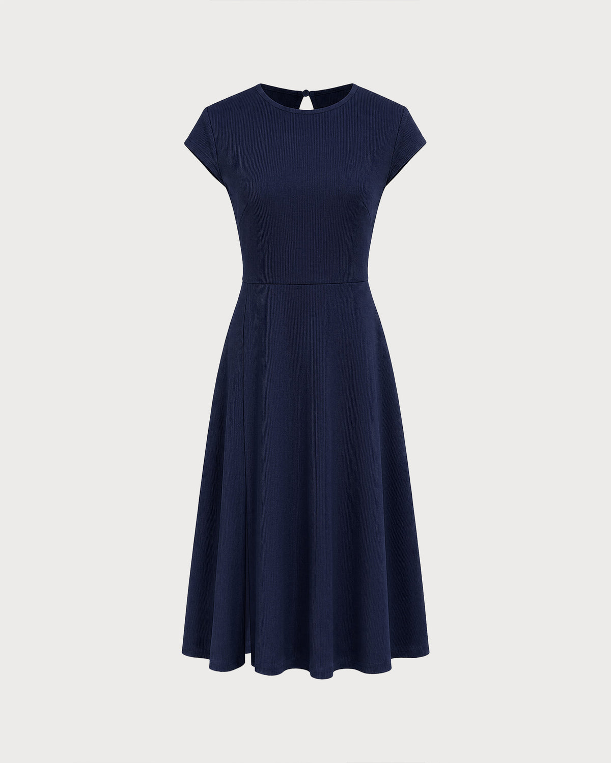 Women's Knitted Polyester Midi Dresses - RIHOAS - 04