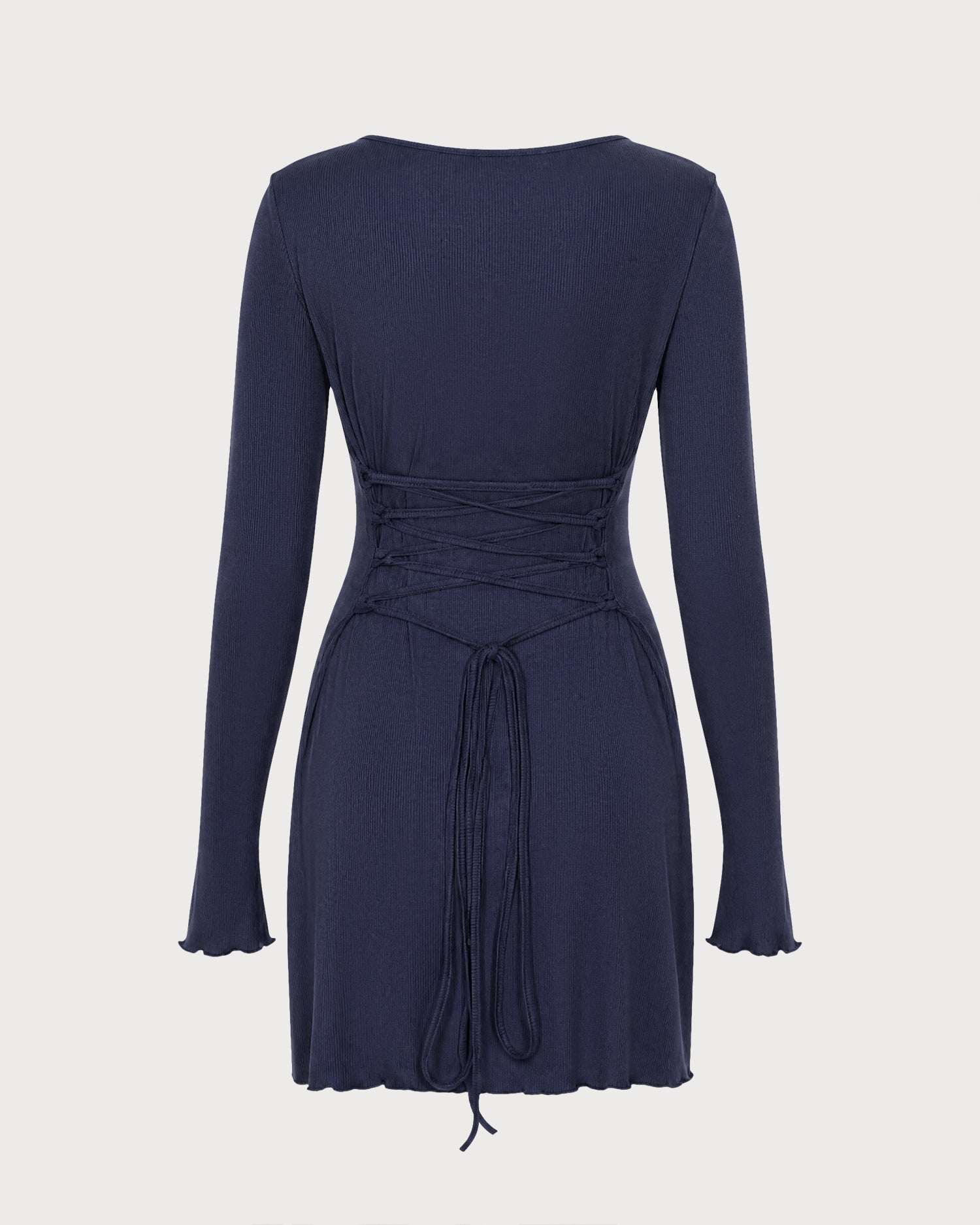 Women's Knitted Polyester Mini Dress - RIHOAS - 02